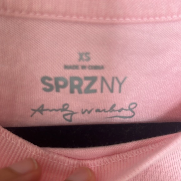 Andy Warhol x UNIQLO SPRZ limited edition pink cats pocket graphic tee XS - Picture 2 of 2